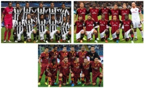 Juventus, Milan y Roma recuperan las formaciones clásicas