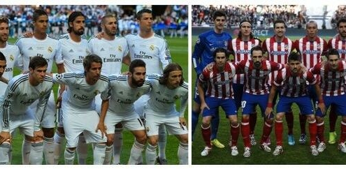 Patética la imagen de formación de Real y Atlético en la final de Champions 2014
