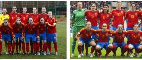 Selección española femenina en versión vergüenza y orgullo